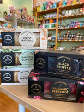 Rutherford & Meyer wafer crackers in various flavours in a retail food shop