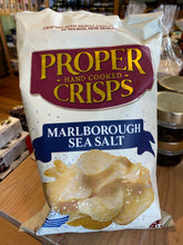 Packaging of Proper Hand Cooked Crisps Marlborough Sea Salt on a store shelf.